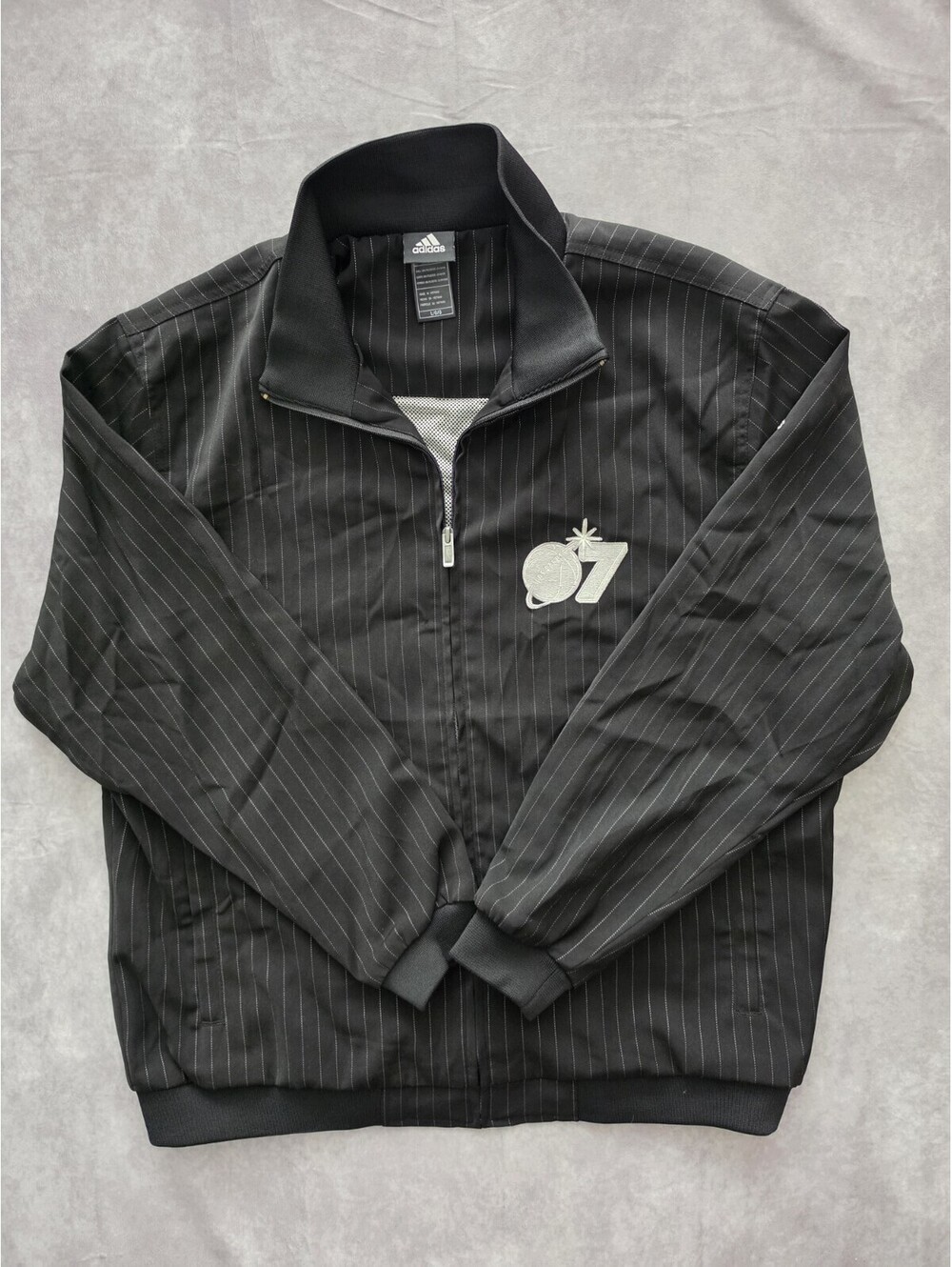 SKU0296 Adidas Men's Large Black Las Vegas 07 NBA All-Star Track Jacket